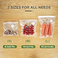 Vista 2 de 30Pac Sous Vide - Bolsas de cocina reutilizables de 3 tamaños con válvula de aire para almacenamiento de alimentos