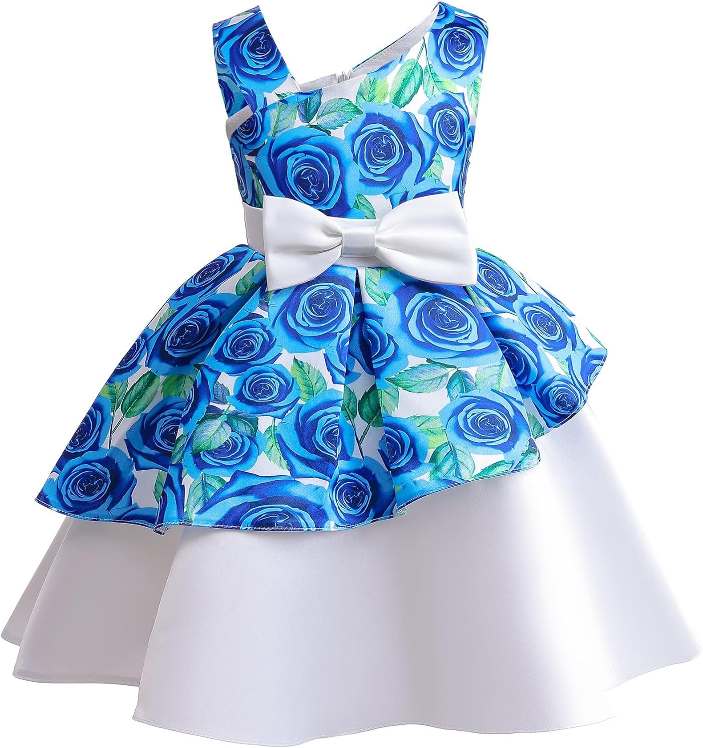 Azonee Girls Party Dress, Elegant Princess Wedding Birthday Flower Girl Bridesmaids Dresses for Wedding, Birthday, Prom, and Formal Events – for Kids Ages 5-7 (130cm)