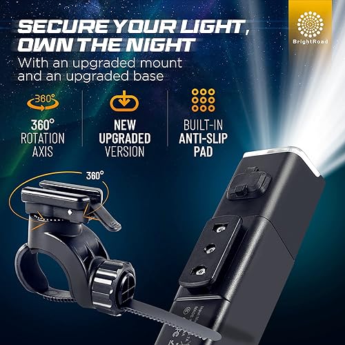 Vista 4 de Bike Helmet Light, 8500 Lumens Bike Headlight Rechargeable, Front Bike Lights for Night Riding, 7 Modes, Wide Beam, IPX4 Waterproof Light with