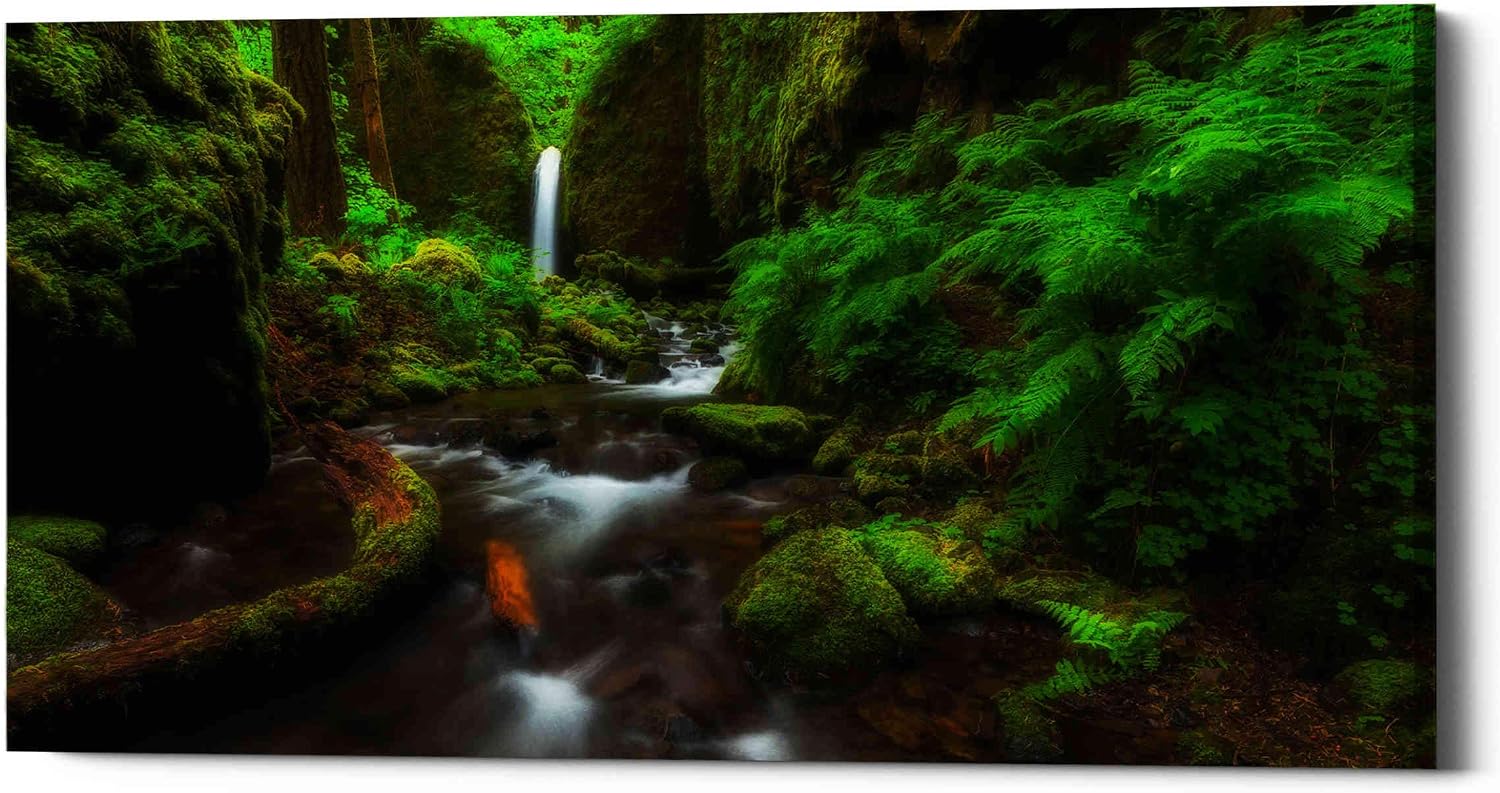 Epic Graffiti 'Early Morning At The Grotto' by Darren White, Canvas Wall Art, 12"x24"