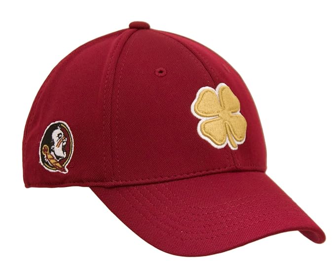 White/Garnet FSU Premium Fitted Hat 