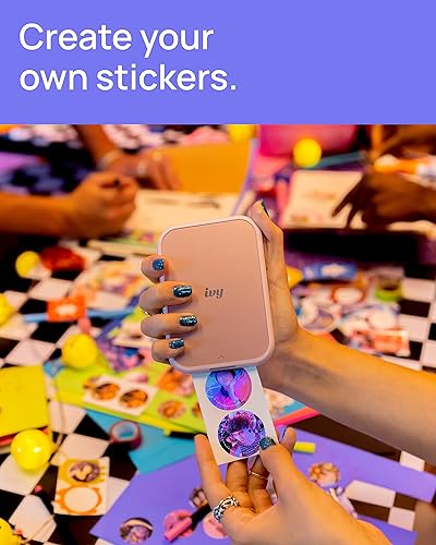 Miniatura 2 de Canon IVY 2 Mini impresora fotográfica, impresión desde dispositivos iOS y Android compatibles, impresiones adhesivas, blanco puro + papel adhesivo