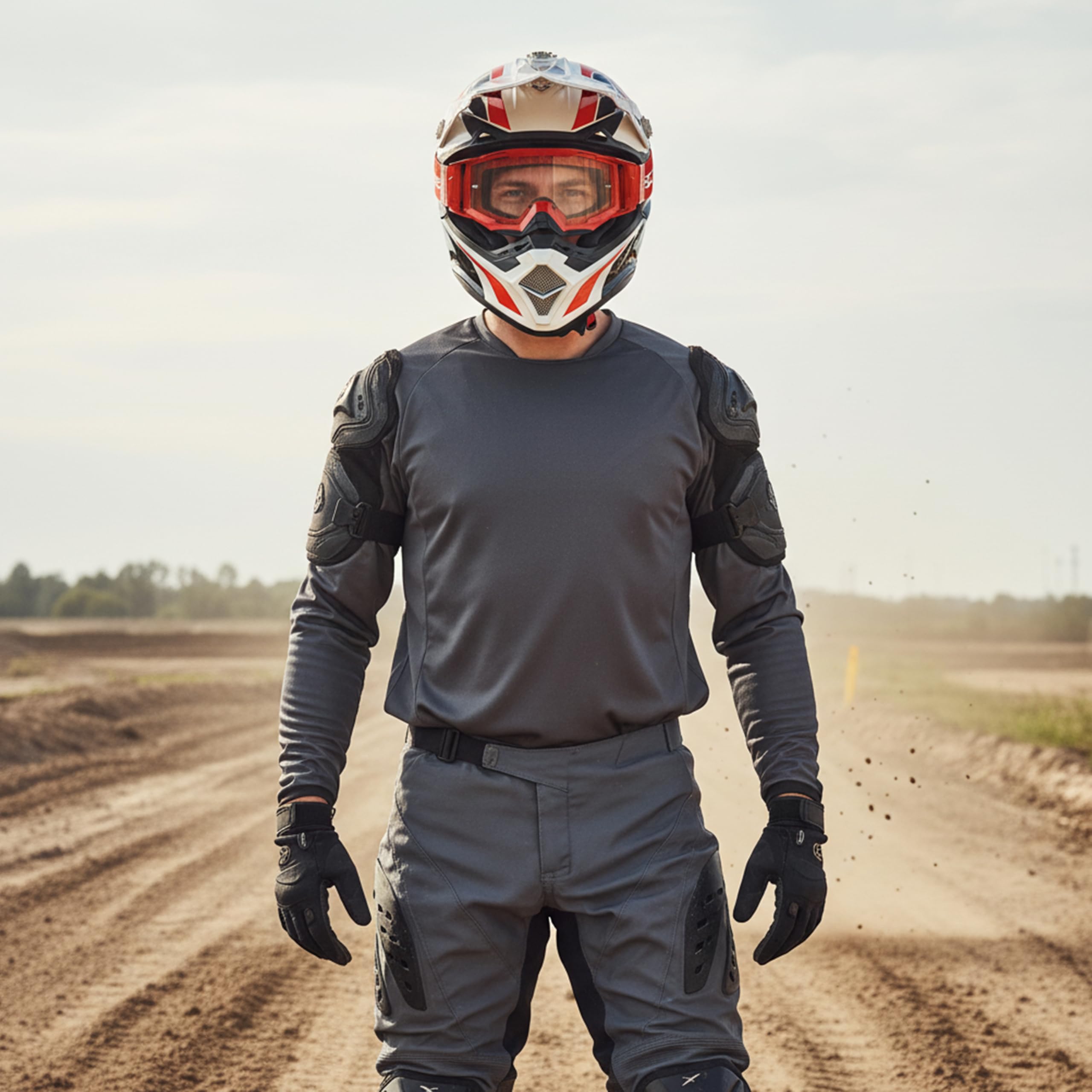 SCHNORR MX Neo Motocross Goggles Clear Lens Anti Fog Tear-Off + Vetro di ricambio Argento