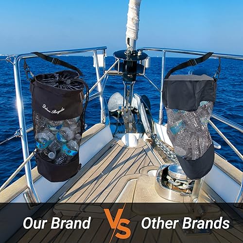 Miniatura 6 de Bolsa de basura portátil de malla para barco, lavable, a prueba de fugas, para exteriores, para barco, kayak o cámper, ligera y de gran capacidad