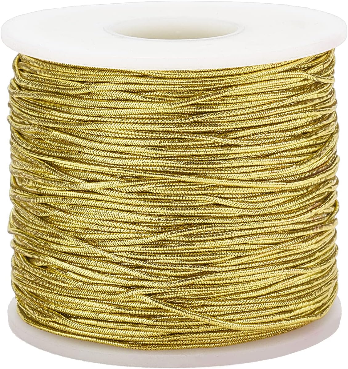 Ph Pandahall 弾力紐 弾力線 細い紐 ゴールド 弾性コード 太さ1mm 100m巻 紐 手芸 紐アクセサリー 糸通しコード ジュェリー用 ブレスレット ネックレス 手芸用品 手作り素材 大好き