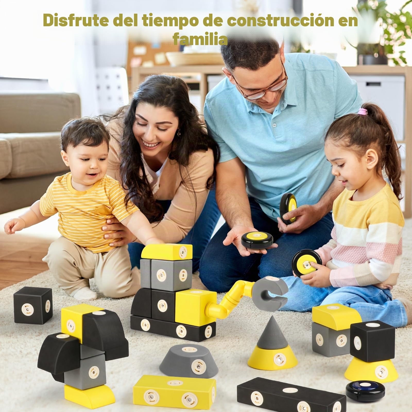 Bloques magnéticos de espuma para niños de 1-3 (30 piezas), bloques de robot para niños, juguetes sensoriales STEM para niños de 1, 2 y 3 años, regalos de cumpleaños para niñas y niños de 1 a 3 años