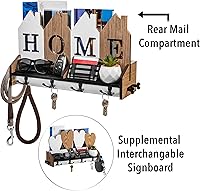 Vista 3 de Prime Fulla™ - Llavero de pared - Organizador de correo - Soporte de pared - Ganchos para llaves - Perchero para llaves y soportes para correa