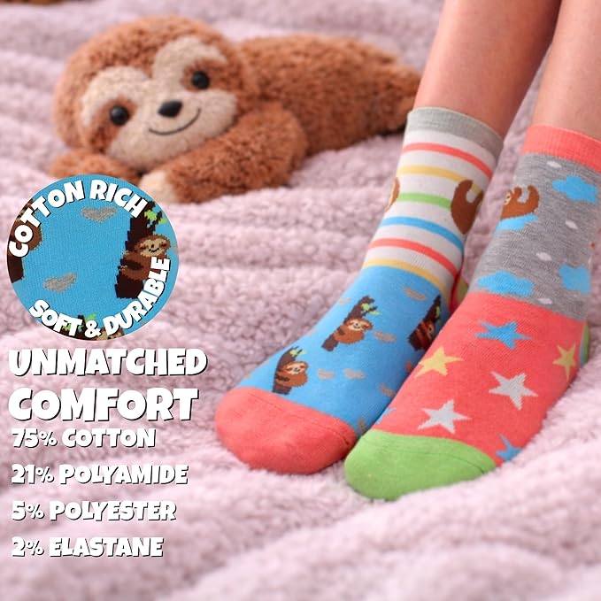 United Oddsocks Sloth It Medias Mujer Pack 6 Pares Talla 4-8 miniatura 3