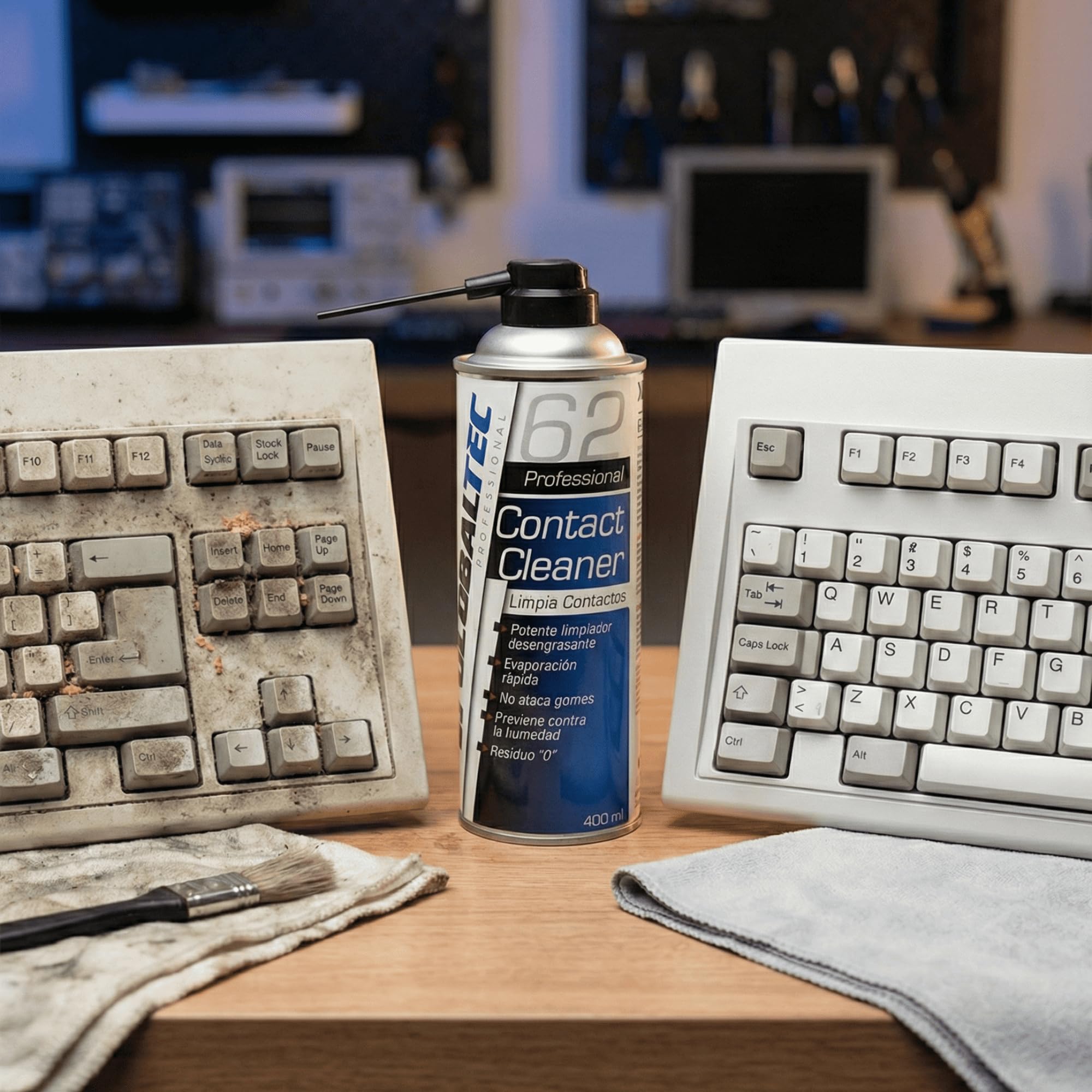 Spray Pulisci Contatti Elettrici Zero Residuo 400ml - Pulitore Contatti Elettronica Dielettrico Asciugatura Rapida - Sensore MAF, Drift Controller Console, Potenziometro
