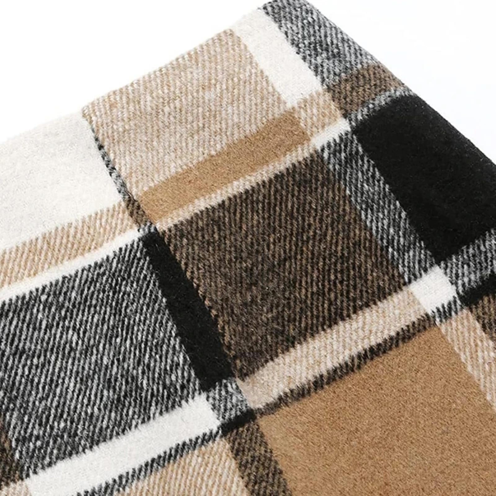 Skirt Autumn Winter Plaid Mini Skirt For Women Checked Vintage Office Ladies High Waist Pencil Bodycon Short Skirt