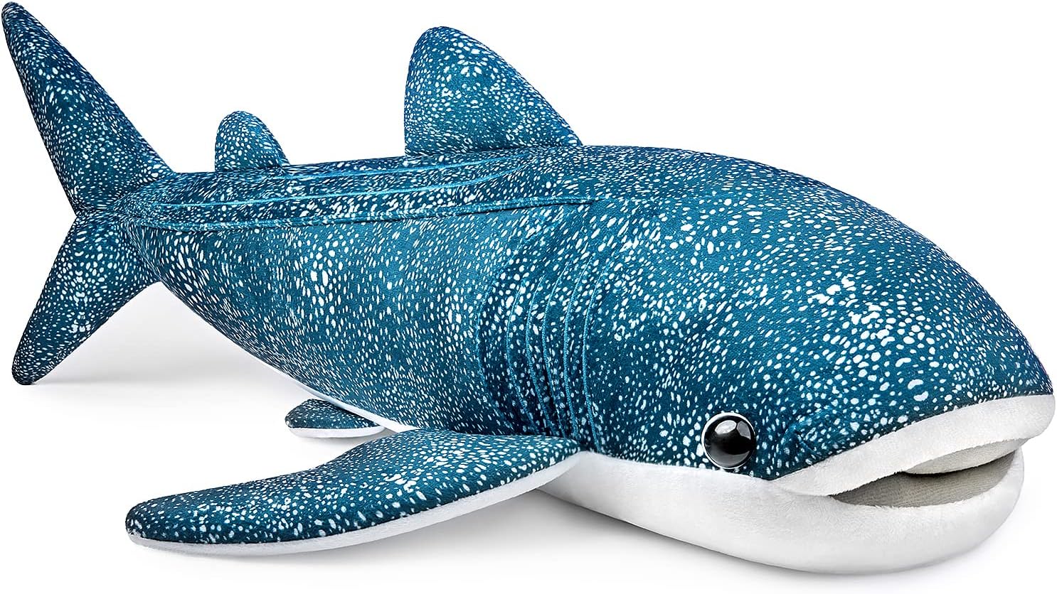 ZHONGXIN MADE Large Great Whale Shark Plush Toy – Realistic 33” Long Weighted Blue Texture Whale Shark Stuffed Animal, Soft Ocean Sea Creatures Sharks, Unique Plush Toy Gift Collection for Kids