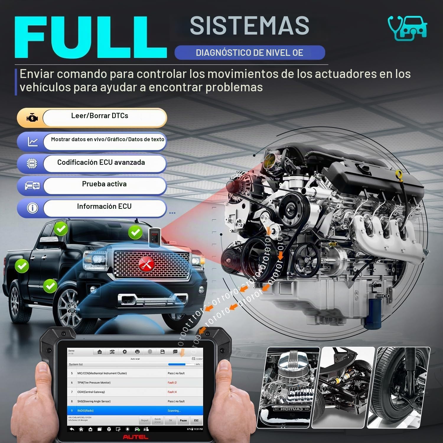 Autel MaxiCOM MK908 II Diagnosis Coche: 2026 Adelante de MS906 Pro MP900BT MS906BT MK908, 38+ Servicios como Elite 2 Pro MK908P II MS908S Pro II, 3000+ Bidireccionales [Soporte Español]