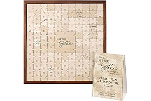 Lillian Rose Crystal Clear Puzzle Guest Book for Weddings, Bridal Showers, Baby Showers