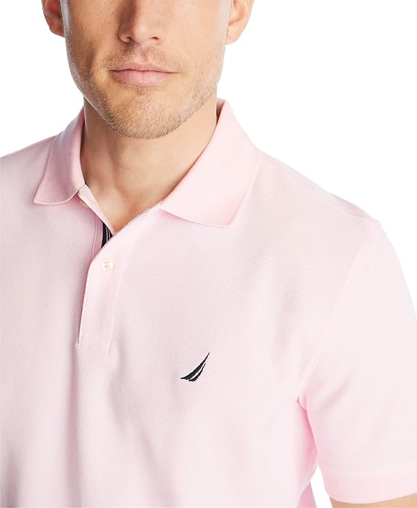 Nautica Men's Classic Short Sleeve Solid Polo Shirt, Cradle Pink, X-Large by Nautica - Image 2