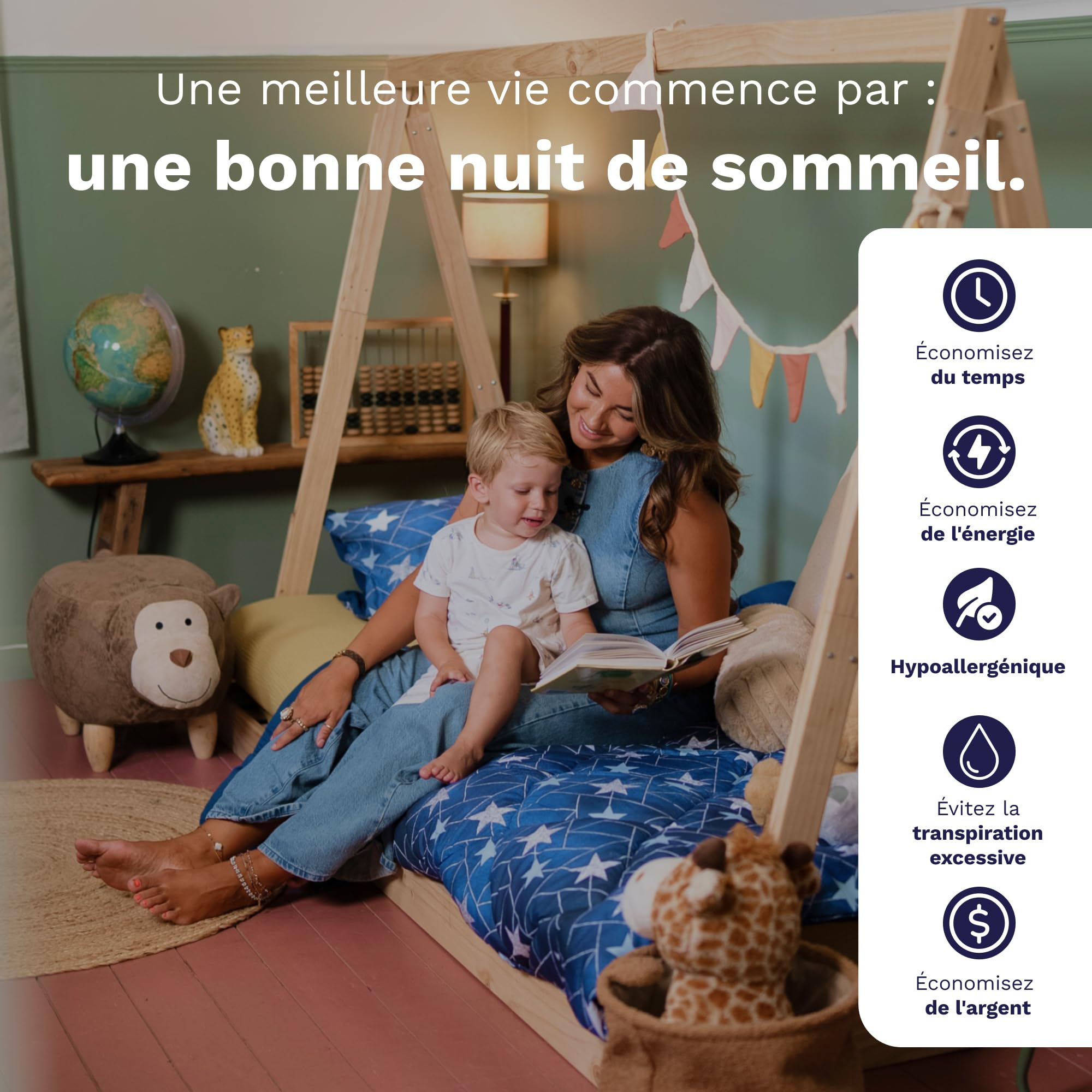 Zelesta Kiddybed - Parure de lit pour enfant - 135 x 200 cm - 4 saisons - Couverture d'hiver et d'été - Lavable - Sans housse - Couette pour enfant avec motif (Smiling Dragon)