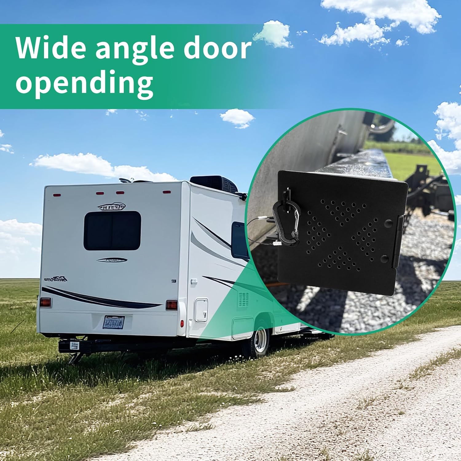 2 Packs Aluminum RV Bumper End Cap 4x4 Inch Square Camper Bumper Cover with Vent Holes, Sewer Hose Storage Covers with Buckle Trailer Motorhome Accessories