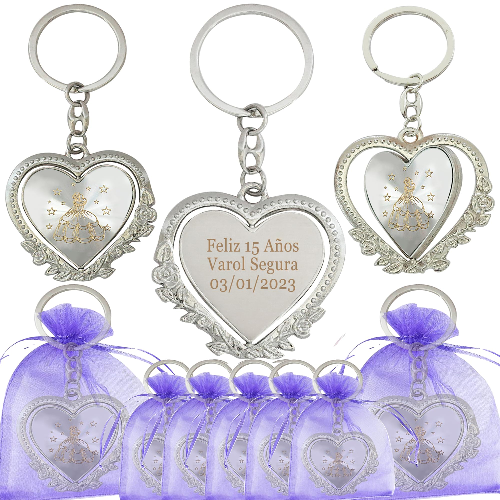 Amazon.com: 12 Pcs Personalized Quinceanera Keychains, Sweet 16