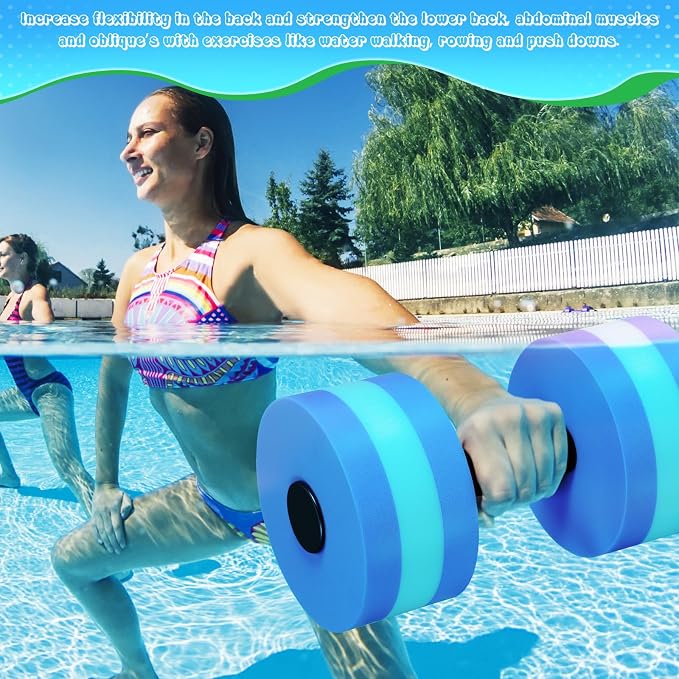 Kisangel 2pcs Mancuernas Acuáticas para Ejercicio en Agua miniatura 5