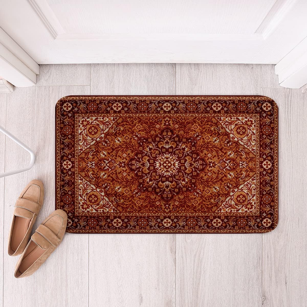 Oriental Bathroom Rugs Vintage Bath Mat Art Deco Floral Non