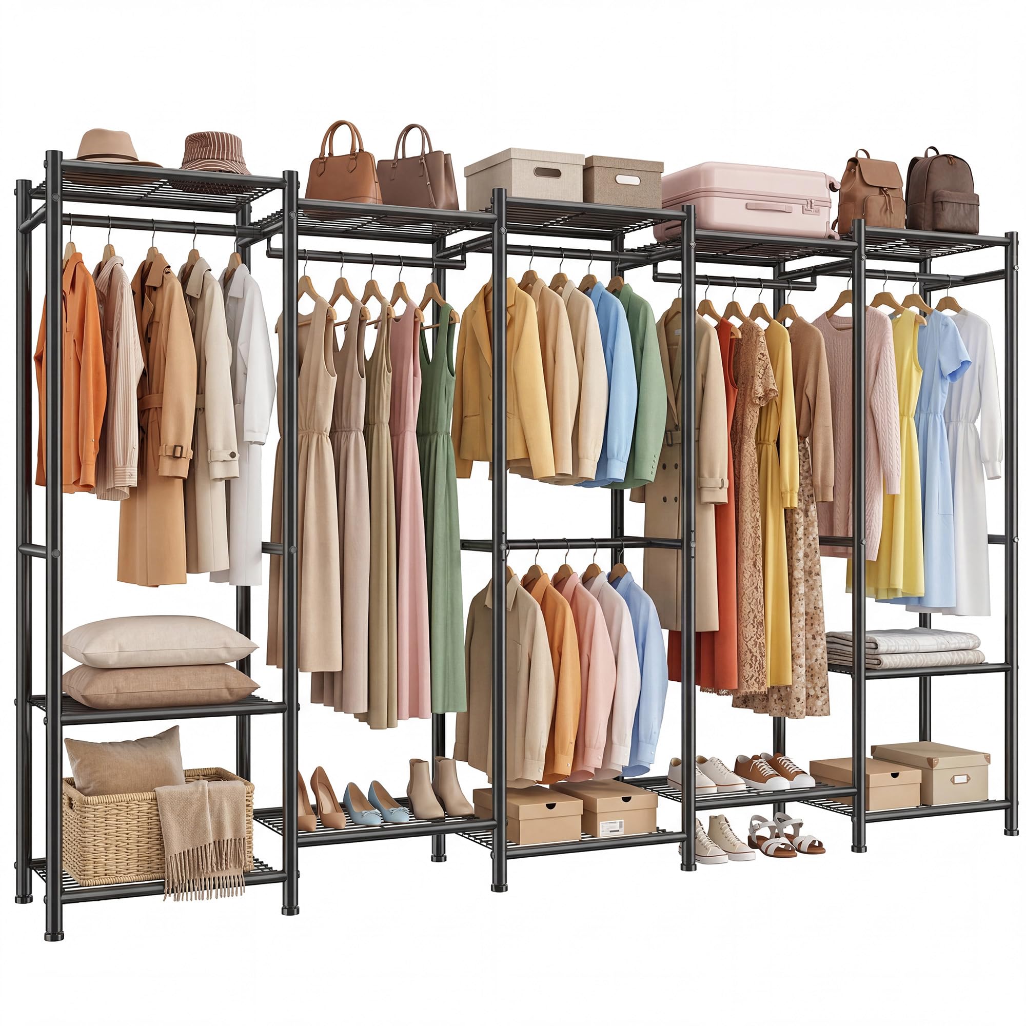 Raybee Clothes Rack, Metal Clothing Rack