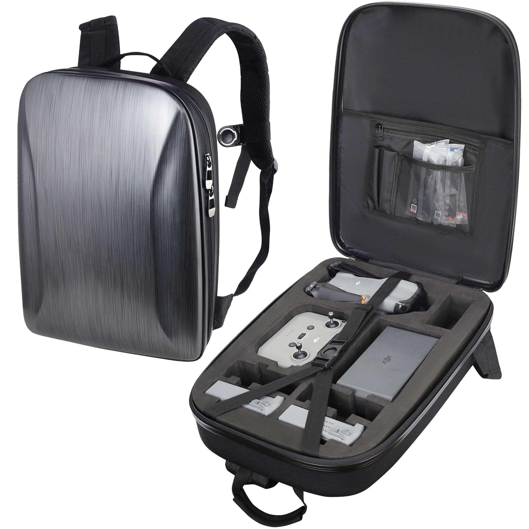 Portable Air 3S/ 3 Backpack Case, Waterproof Shockproof Shoulder Bag for DJI RC-N2/ RC 2 Remote Controller &Other Accessories