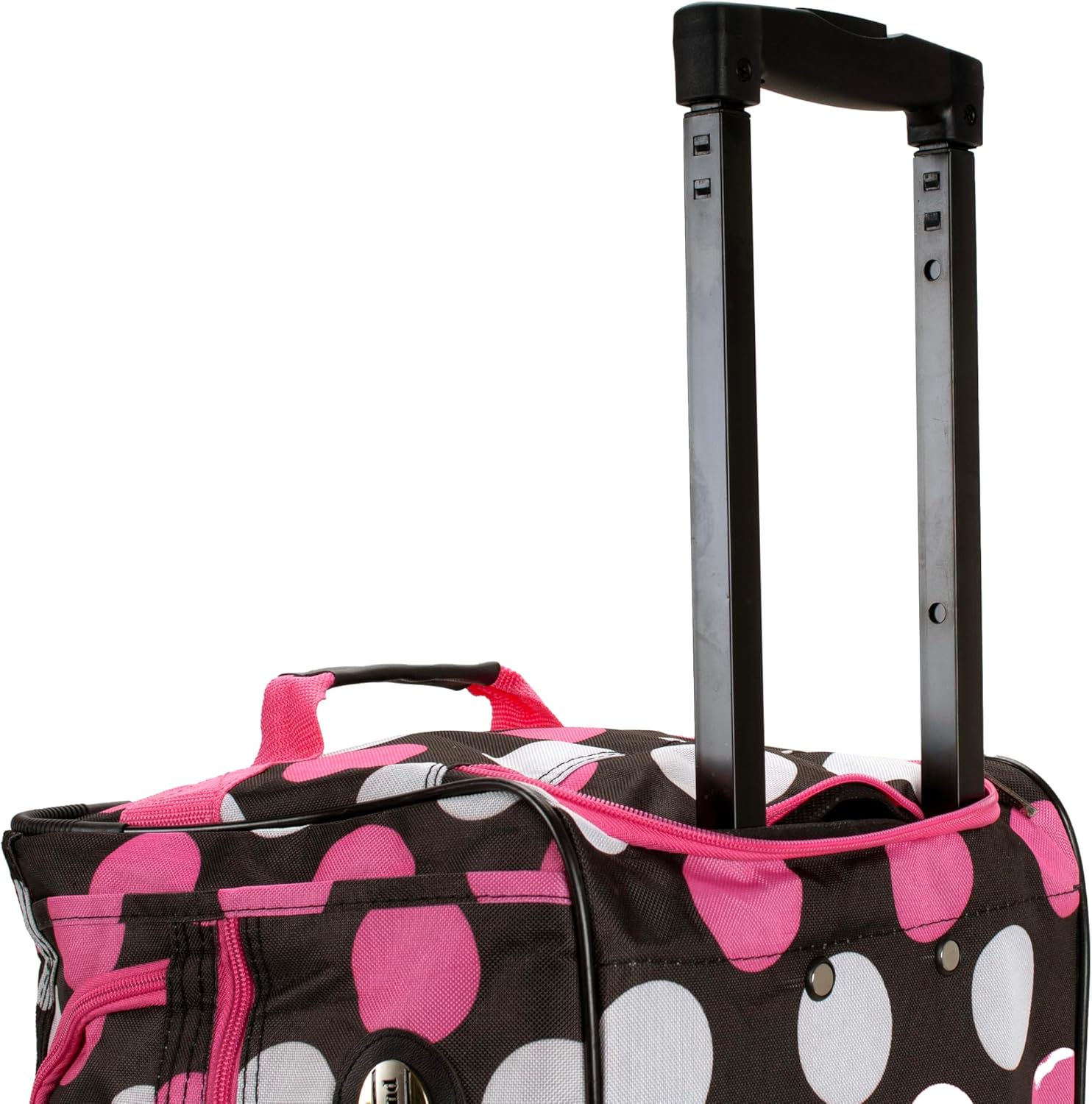 Rockland Rolling Duffel Bag, New Multi Pink Dot, 22" - Image 6