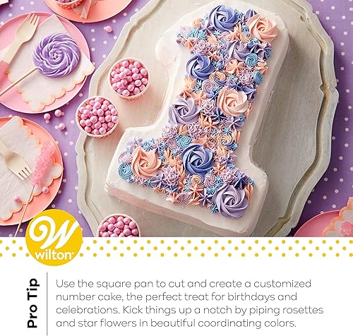 Miniatura 5 de Wilton Sartenes de alto rendimiento para brownie cuadrado de aluminio y molde para pasteles 12 x 12 pulgadas