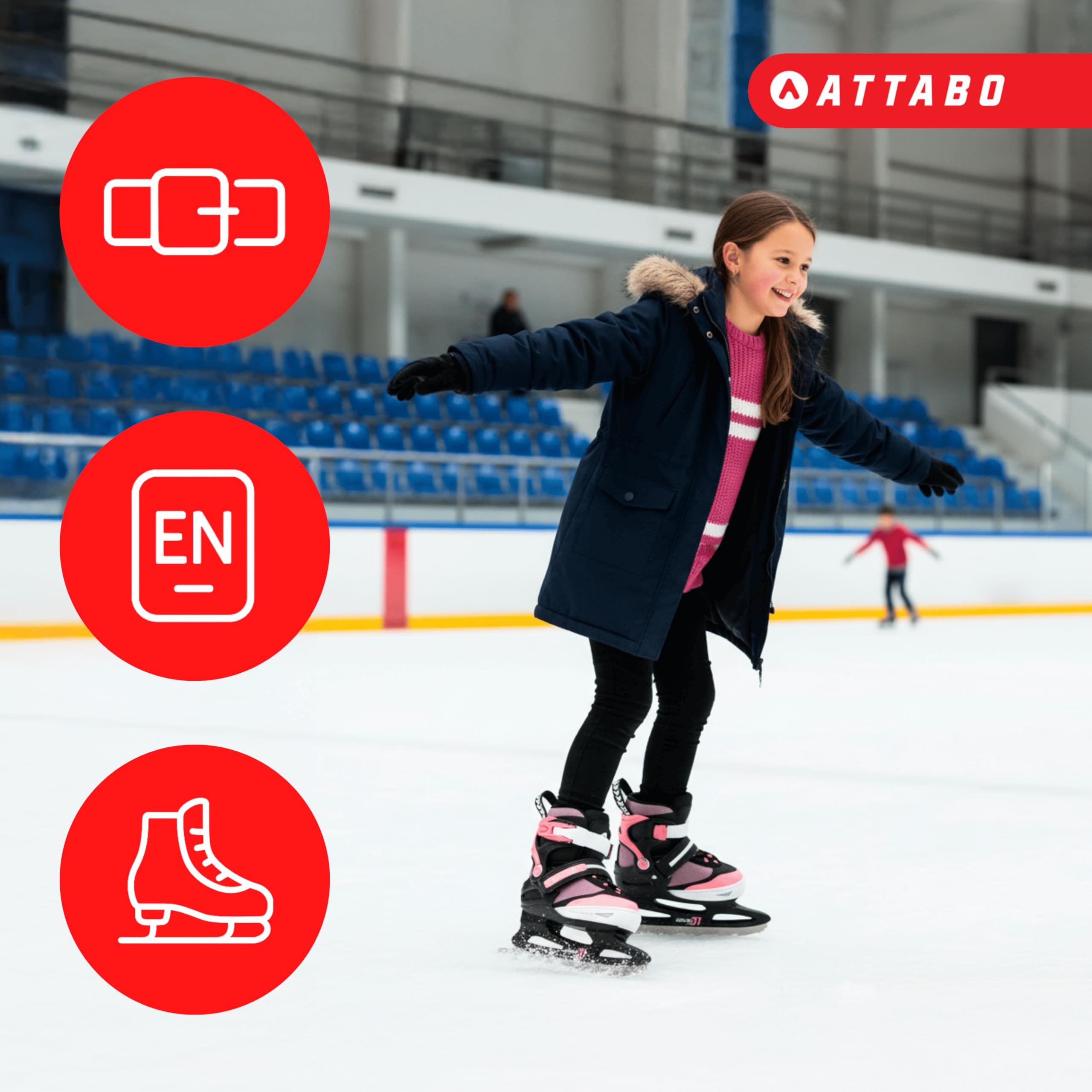 ATTABO Zola Patines de Hielo, Niñas