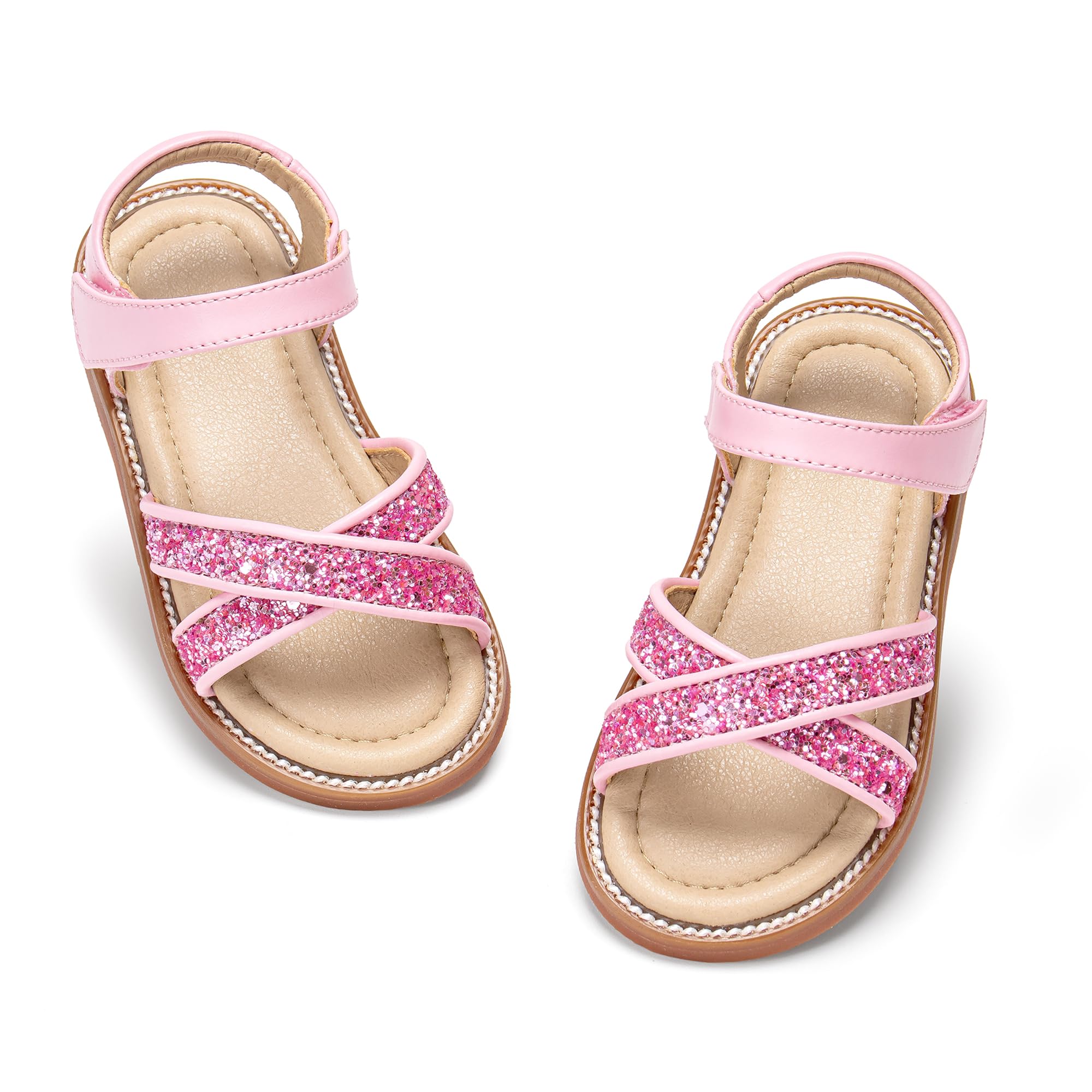 Otter MOMO Toddler Little Flower Girl Sandals Princess Dress Shoes Wedding