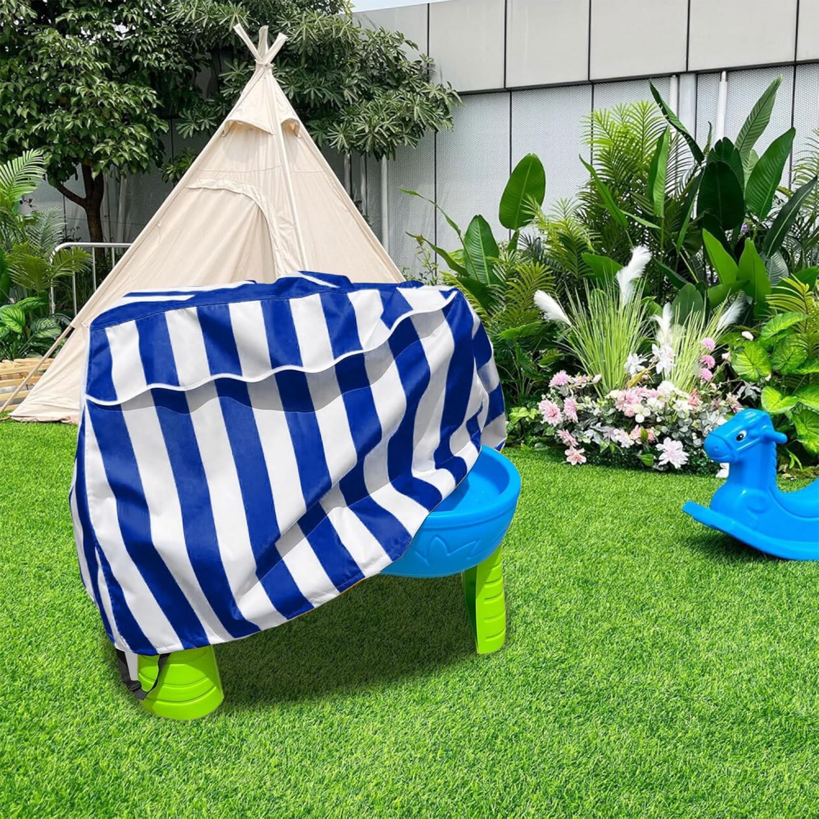 Housse De Table d'eau pour - Housse Imperméable Et Durable | Step-2 Protection De Table avec Irrigateur De Douche Pluie | Couvertures De Tables d'eau D'extérieur - Accessor