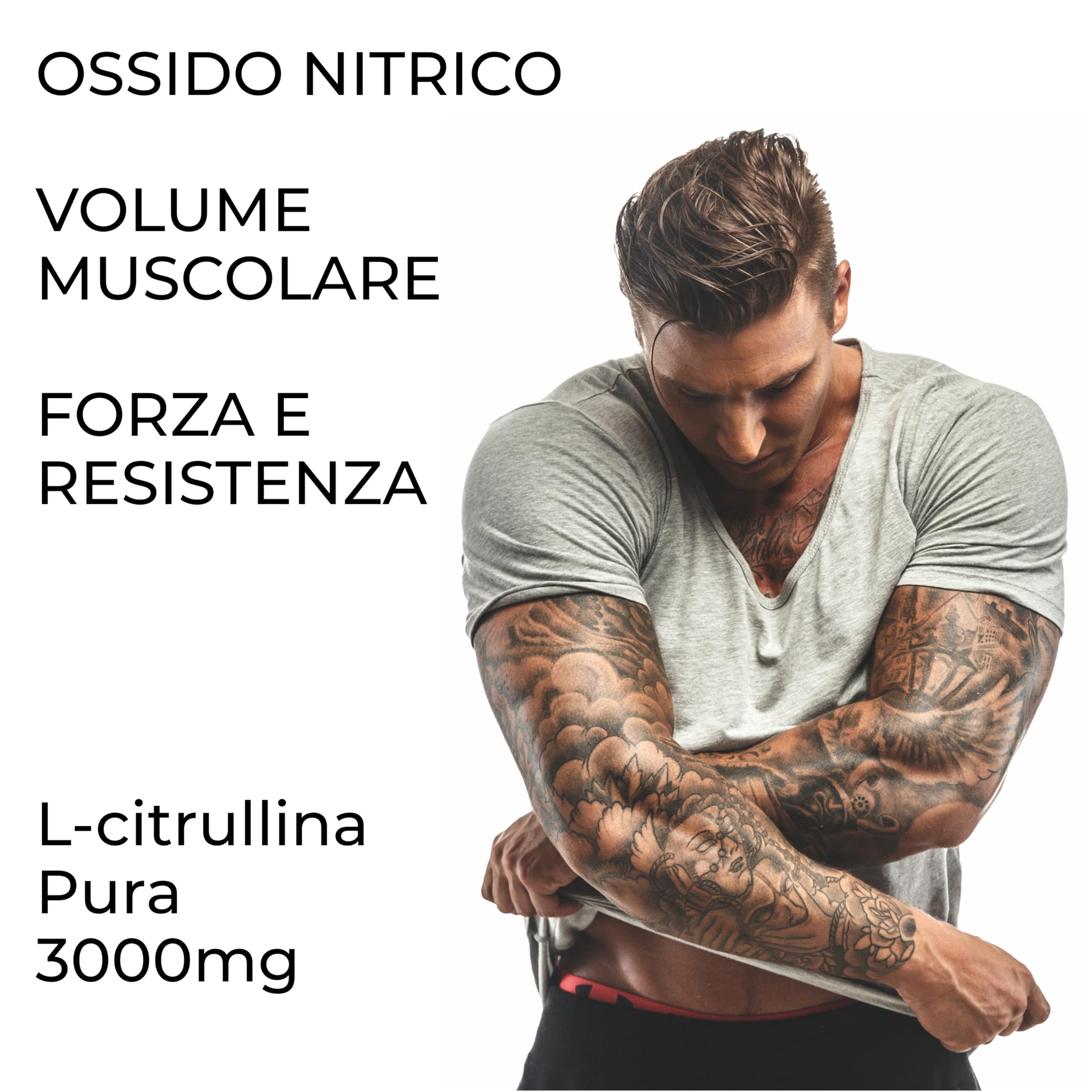 Citrullina Malato Integratore – 180 Capsule Vegane, 1000mg per Capsula (3000mg per Dose) – Pre-Workout Potente per Energia e Performance – Booster di Ossido Nitrico per Uomo e Donna