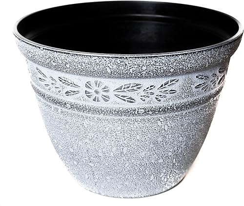 Miniatura 2 de Juego de 2 macetas florales de aspecto victoriano rústico, maceta para interior y exterior, jardín, patio, oficina, decoración del hogar, de larga