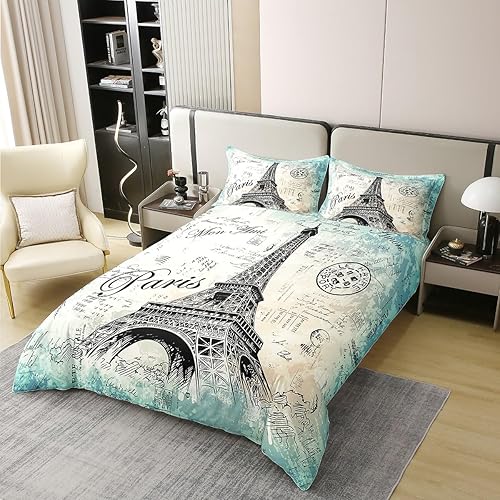 Miniatura 8 de jejeloiu Juego de ropa de cama con estampado de alce y animales salvajes, juego de funda de edredón de algodón, tamaño Queen para niños y adultos,