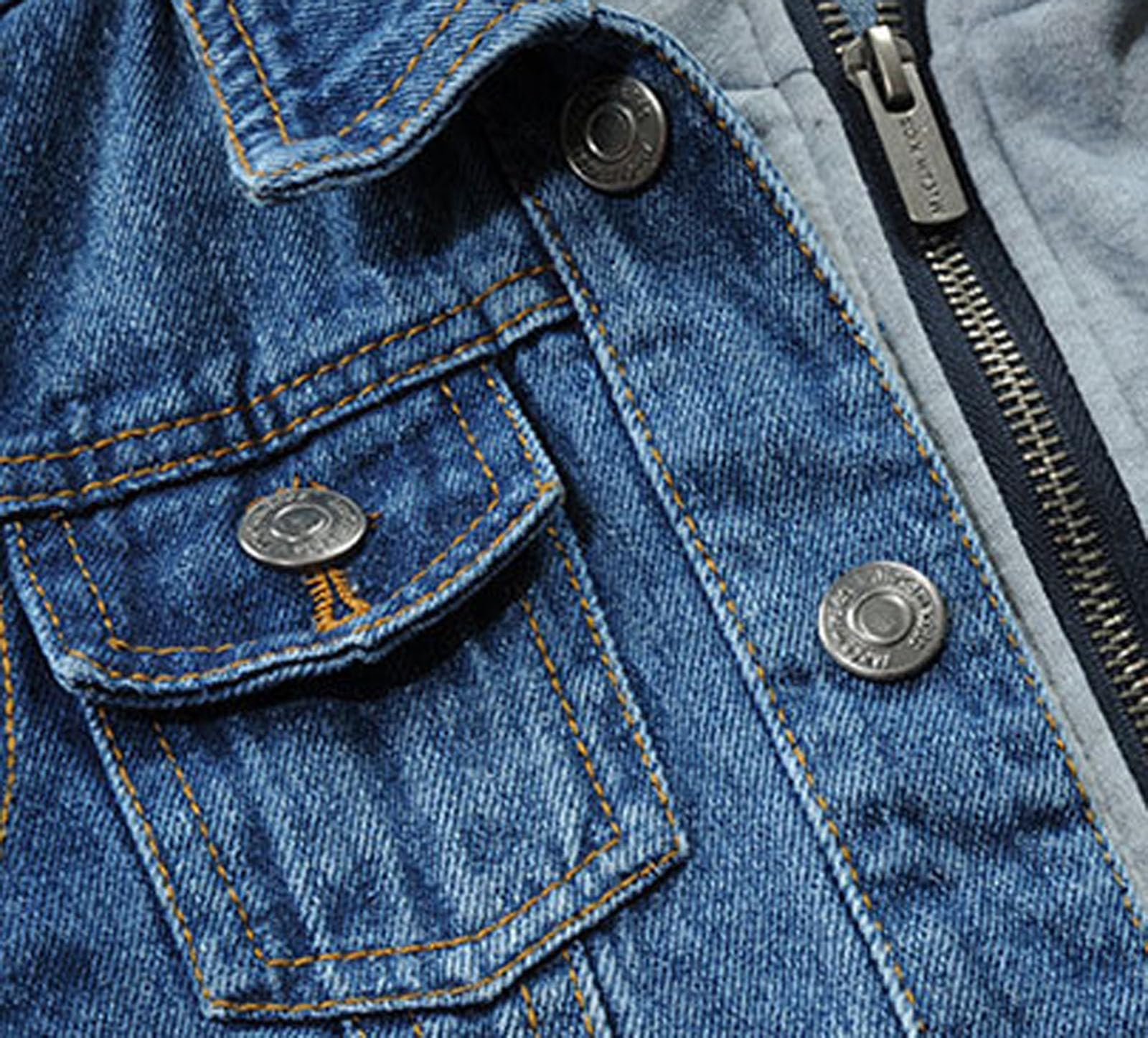 Strapazierfähige Jeansjacke für klassischer Trucker-Mantel für Jugendliche bequeme Oberbekleidung für Schule Freizeit Outdoor ideal für den Alltag im Frühling
