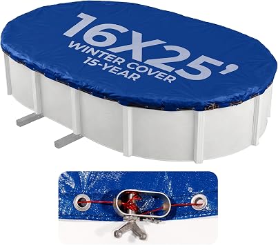Blue Wave Arctic Armor 16x25-ft Oval Above Ground Pool Winter Cover, Blue