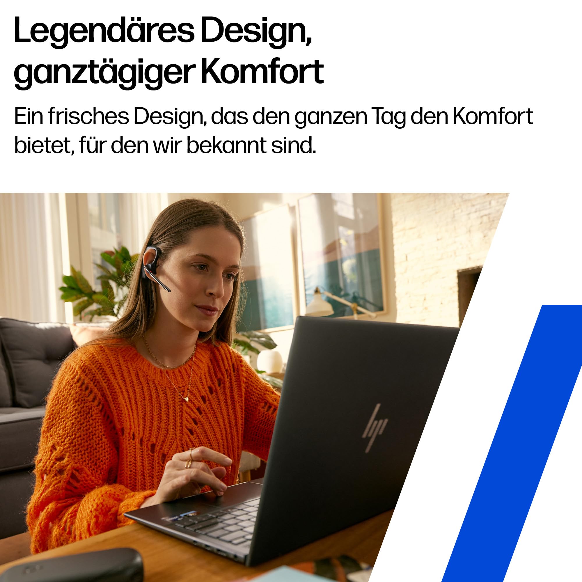 Poly Voyager Legend 30 Bluetooth-Headset – Noise Cancelling, WindSmart, Smart-Sensor, 10 Stunden Akkulaufzeit, Ergonomisches Design, Schwarz
