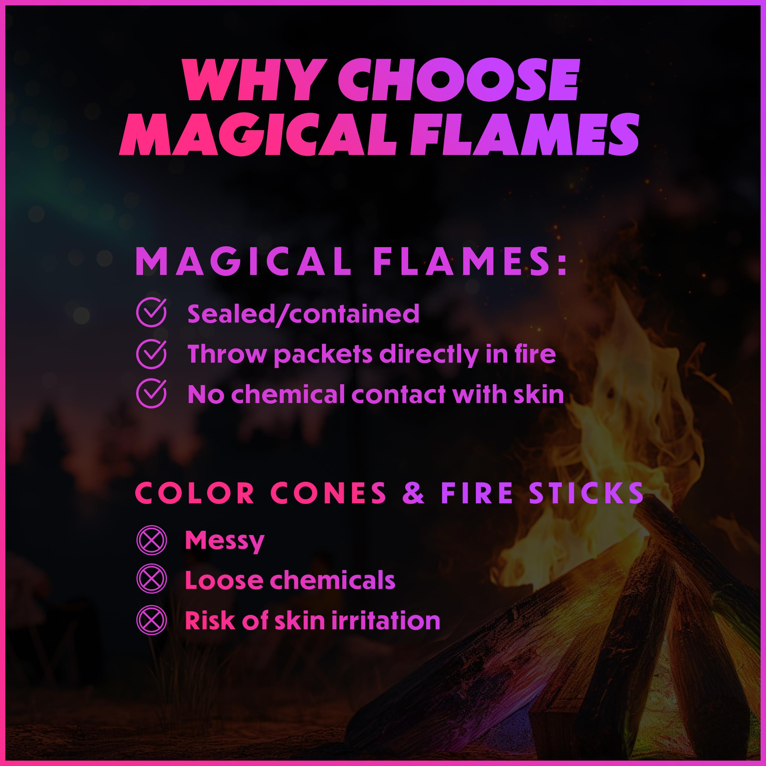 Magical Flames Fire Color Packets - Vibrant Fire Effects -9