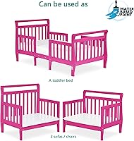 Vista 7 de Cama Infantil Dream On Me modelo Emma, convertible 3en 1 , Fucsia rosa