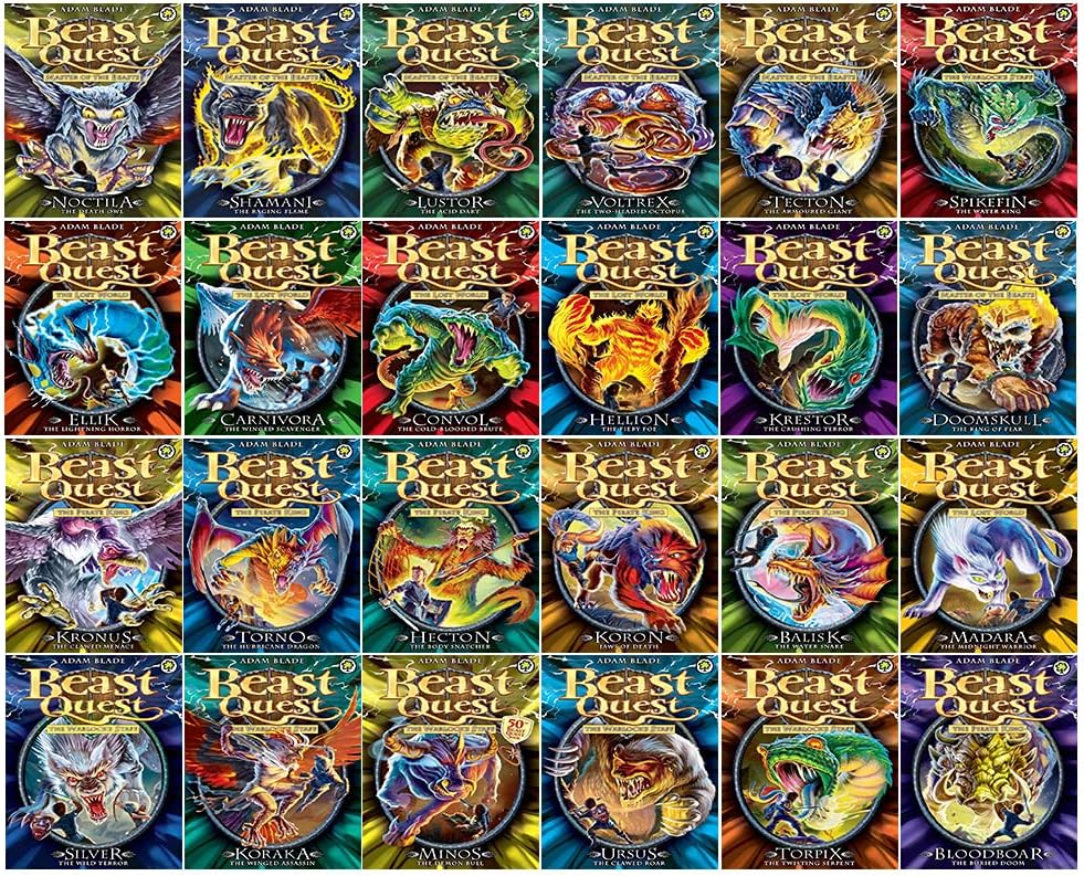 Beast Quest Series 7 - 10 Box Sets 24 Books Collection (Series 7 Books 1 -6, Series 8 Books 1 - 6, Series 9 Books 1 - 6, Series 10 Books 1 - 6)
