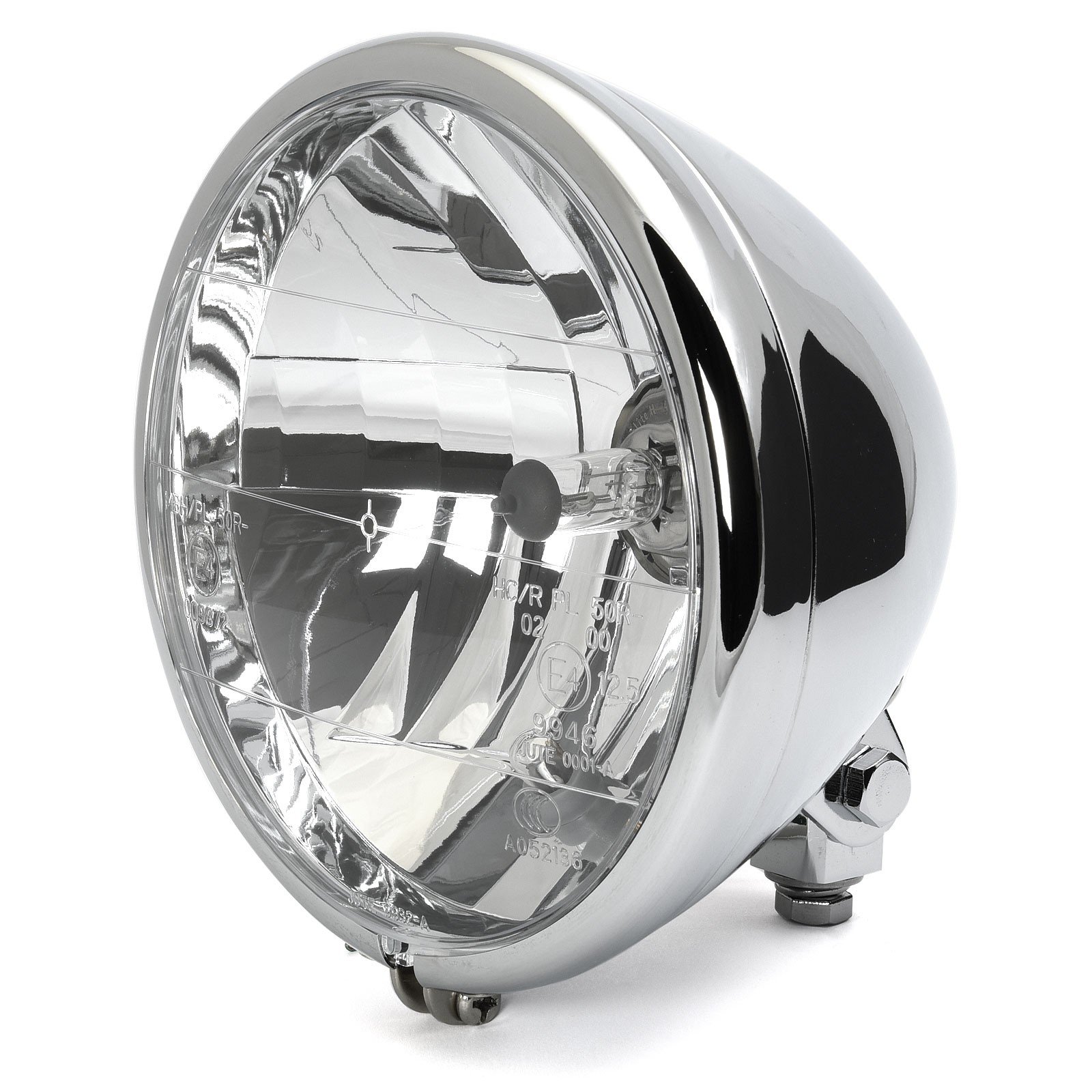 7" faro Springer Style cromato vetro trasparente