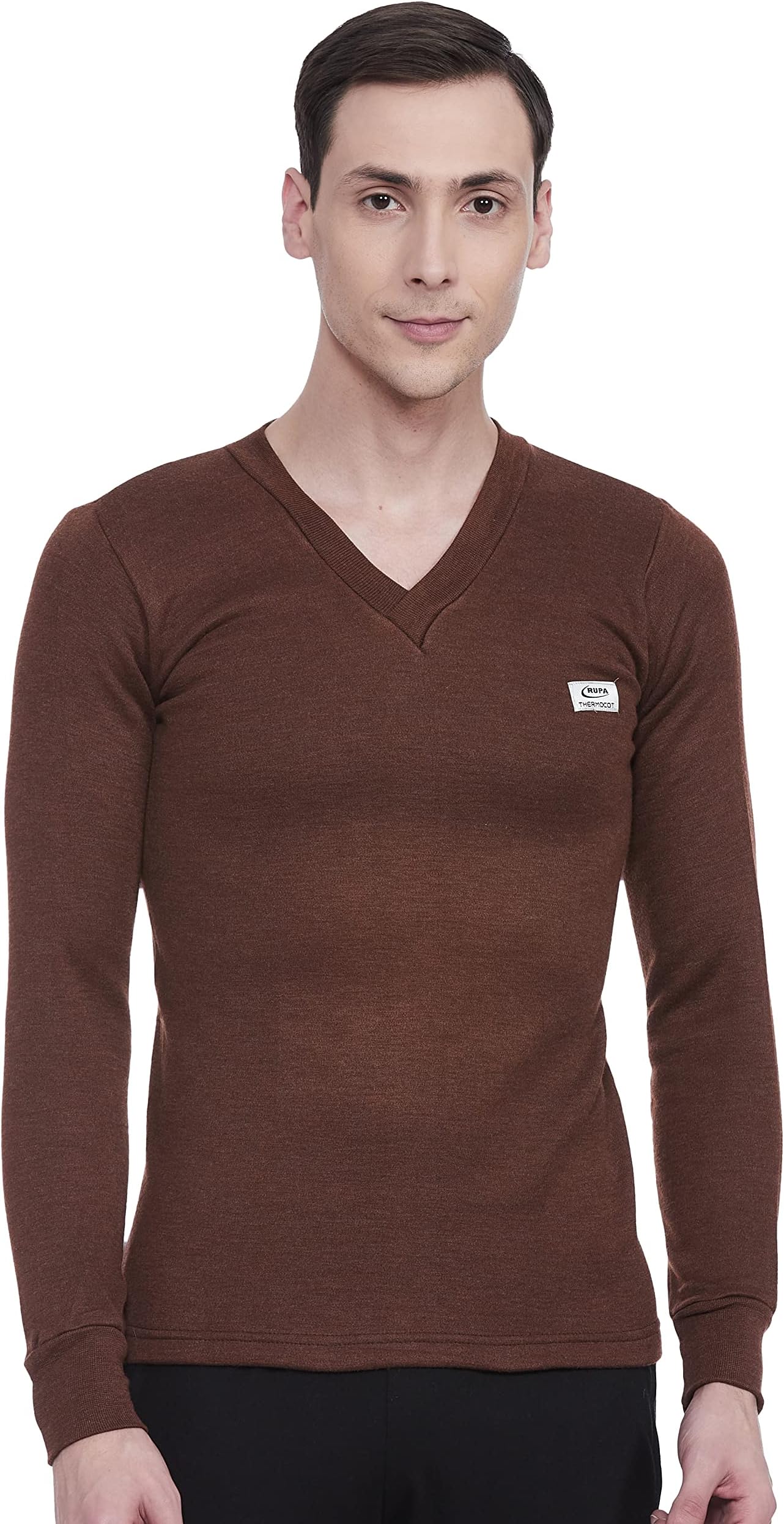 THERMOCOT Winter Thermal Top for Men in Cotton Blend | V-Neck Winter Wear | Full Sleeves and Snug Fit | Premium Warms Vest for Men | Pack of 1