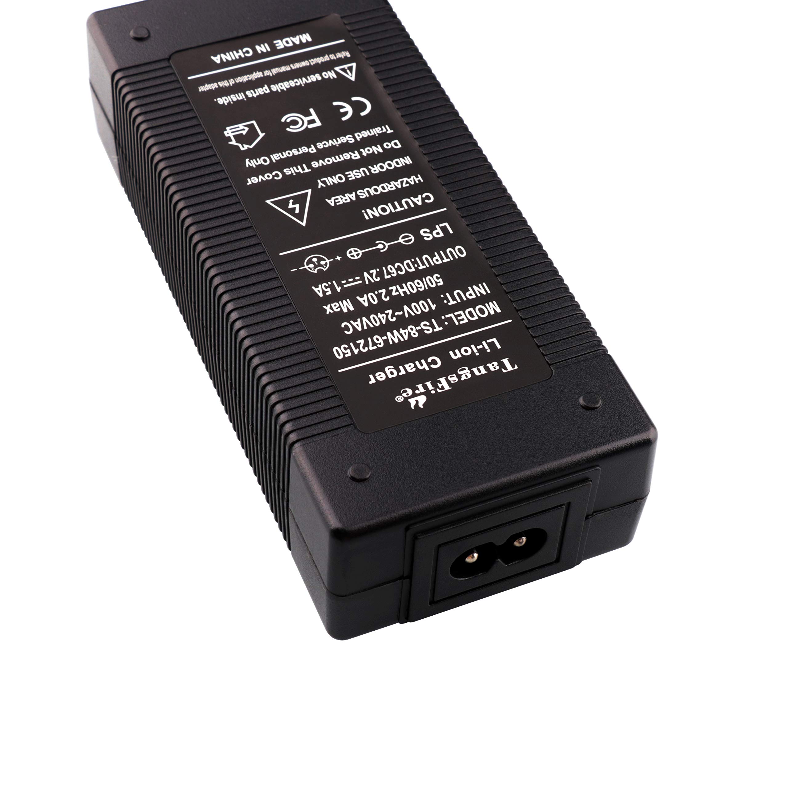 Chargeur de 60 V de sortie 1,5 A pour batterie au lithium Li-ion 67,2 V 16S pour vélo électrique (GX16 3 broches en ligne)