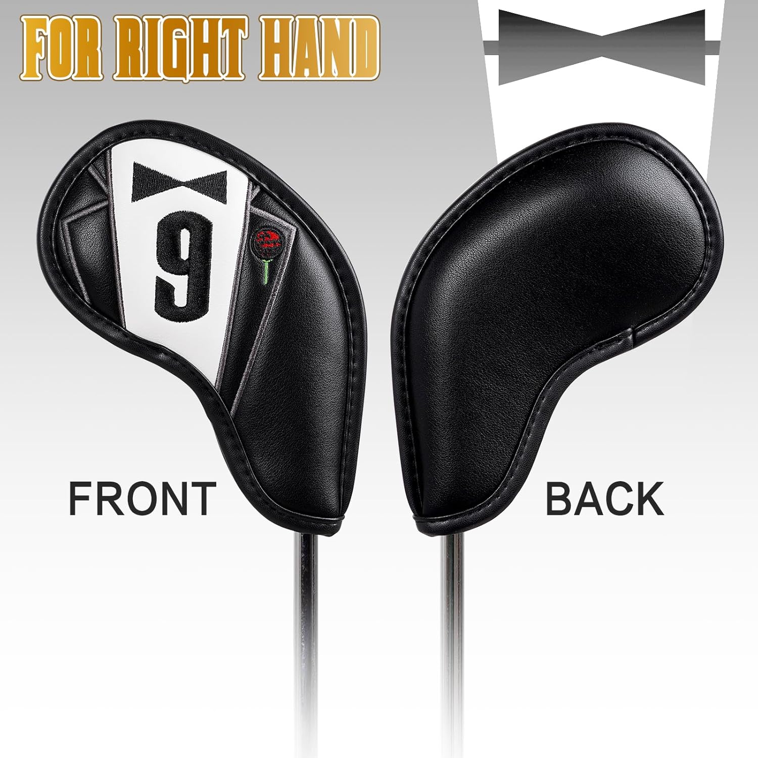 The Golf Father Golf Club Covers, Driver Fairway Hybrid Headcover, Funny Putter Cover Magnetic, Black & White Color Iron Covers,Golf Gifts for Men