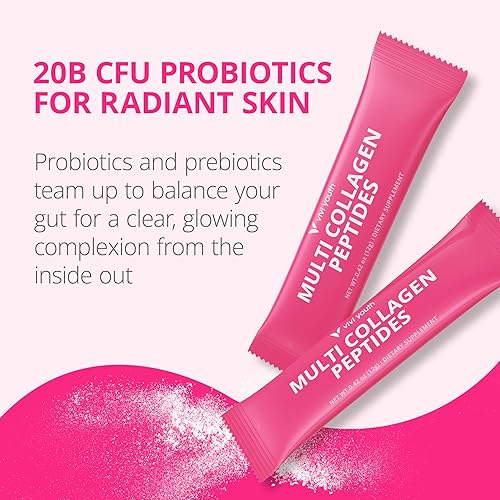 Miniatura 5 de VIVI Youth Verisol Multi Collagen Peptides Powder for Women  Fórmula 16 en 1 con colágeno tipo I, II, III, V, ácido hialurónico, biotina,