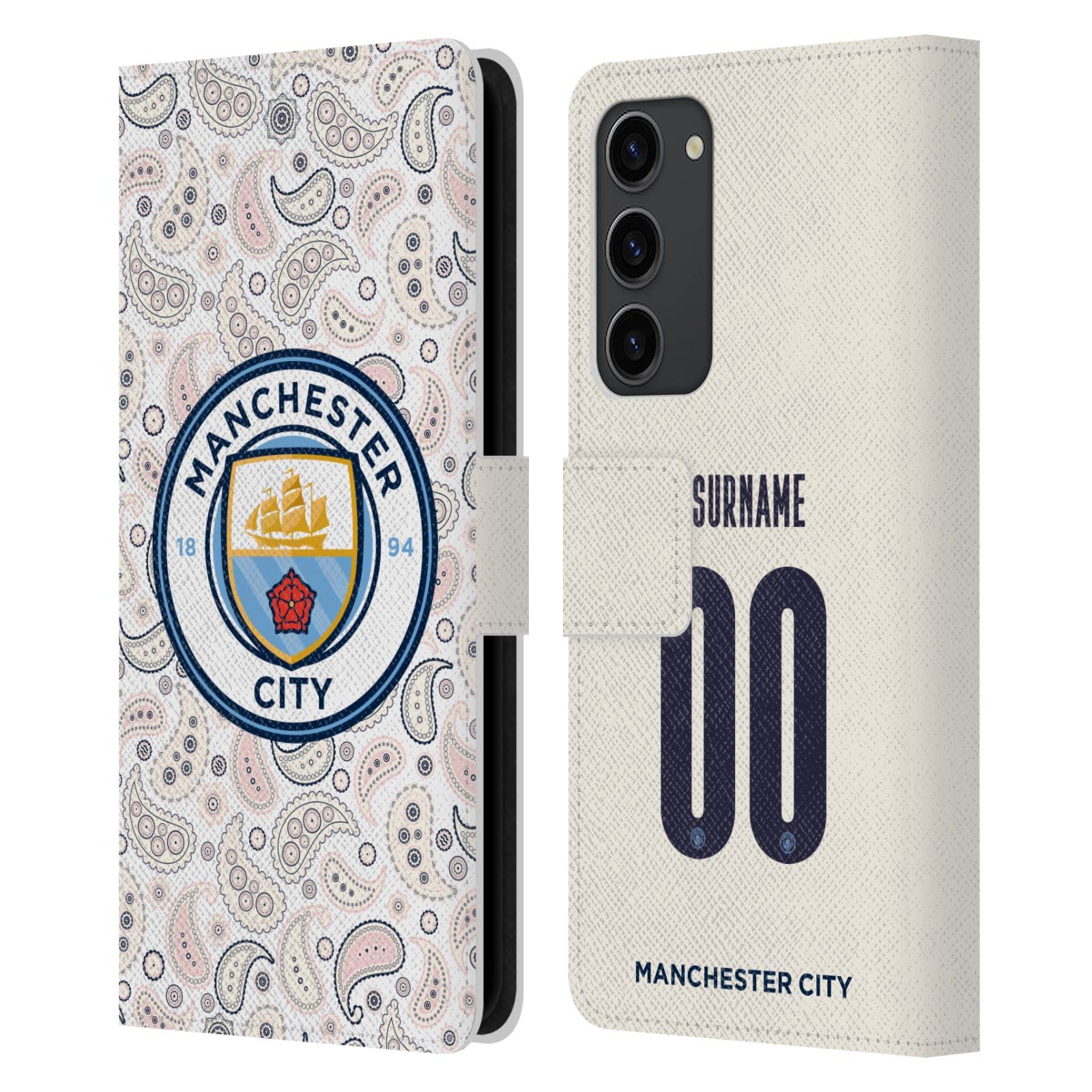 Carcasa Man City de cuero tipo libro para Samsung Galaxy S23+ 8