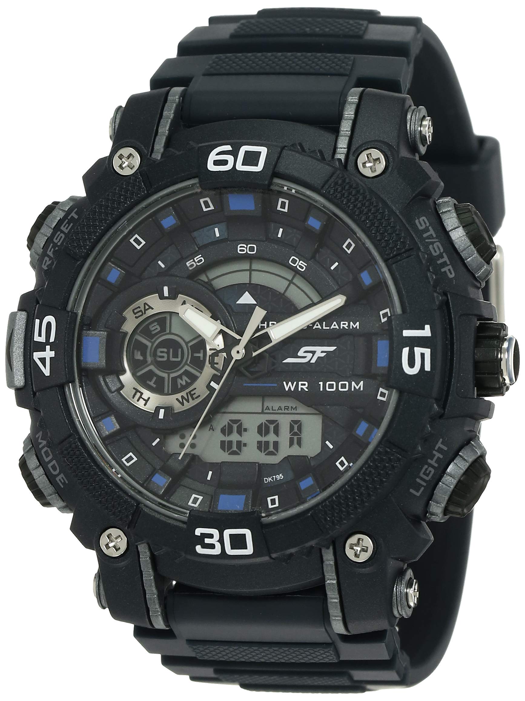 SF Xtreme Gear Analog-Digital Blue Round Dial Men's Casual Watch-77070PP09