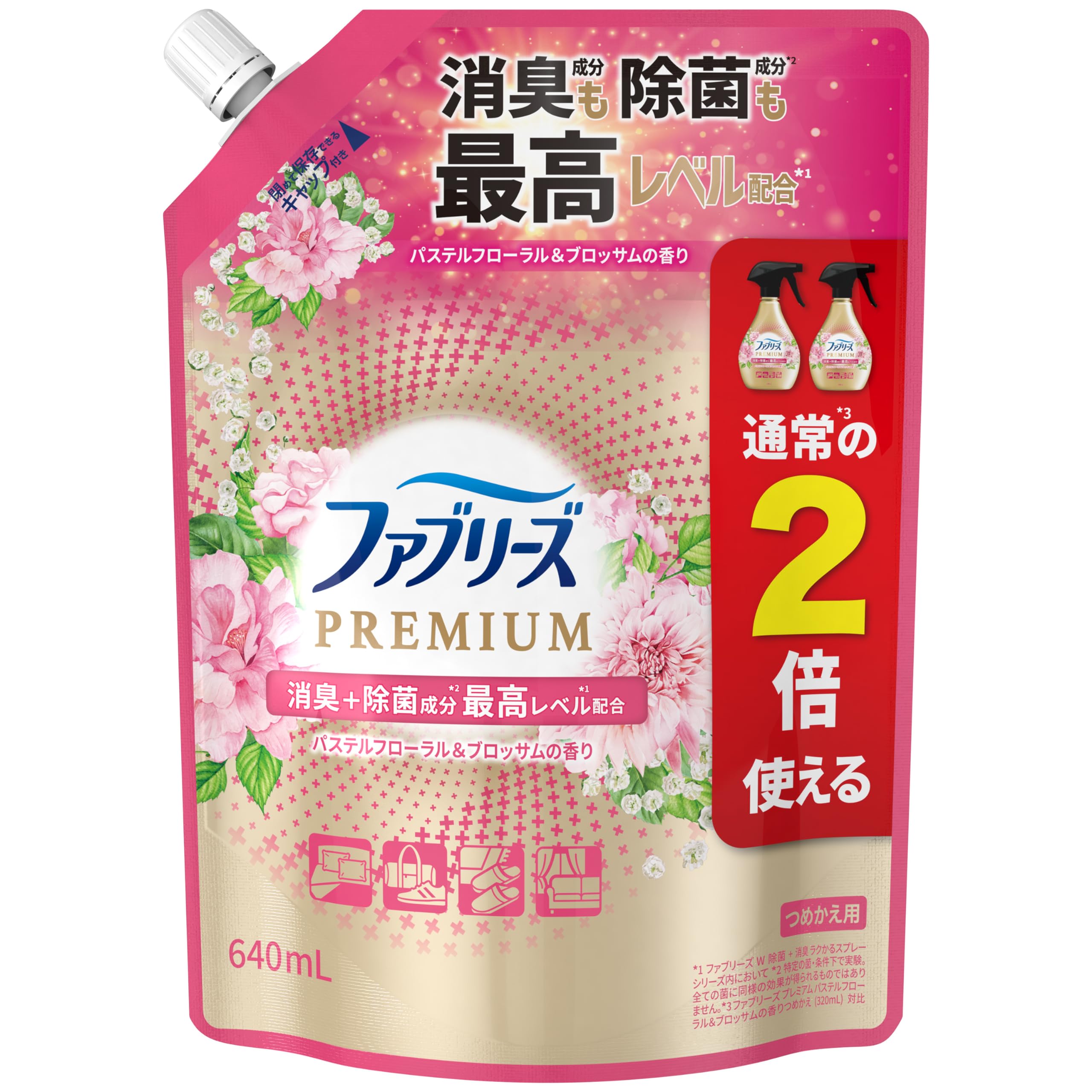 ファブリーズ パステルフローラル&ブロッサムの香り 640mL×12 Amazon.co.jp: ファブリーズ 消臭スプレー 布用 PREMIUM パステル