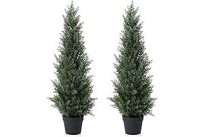 3FT Artificial Cedar Topiary Trees for Outdoors