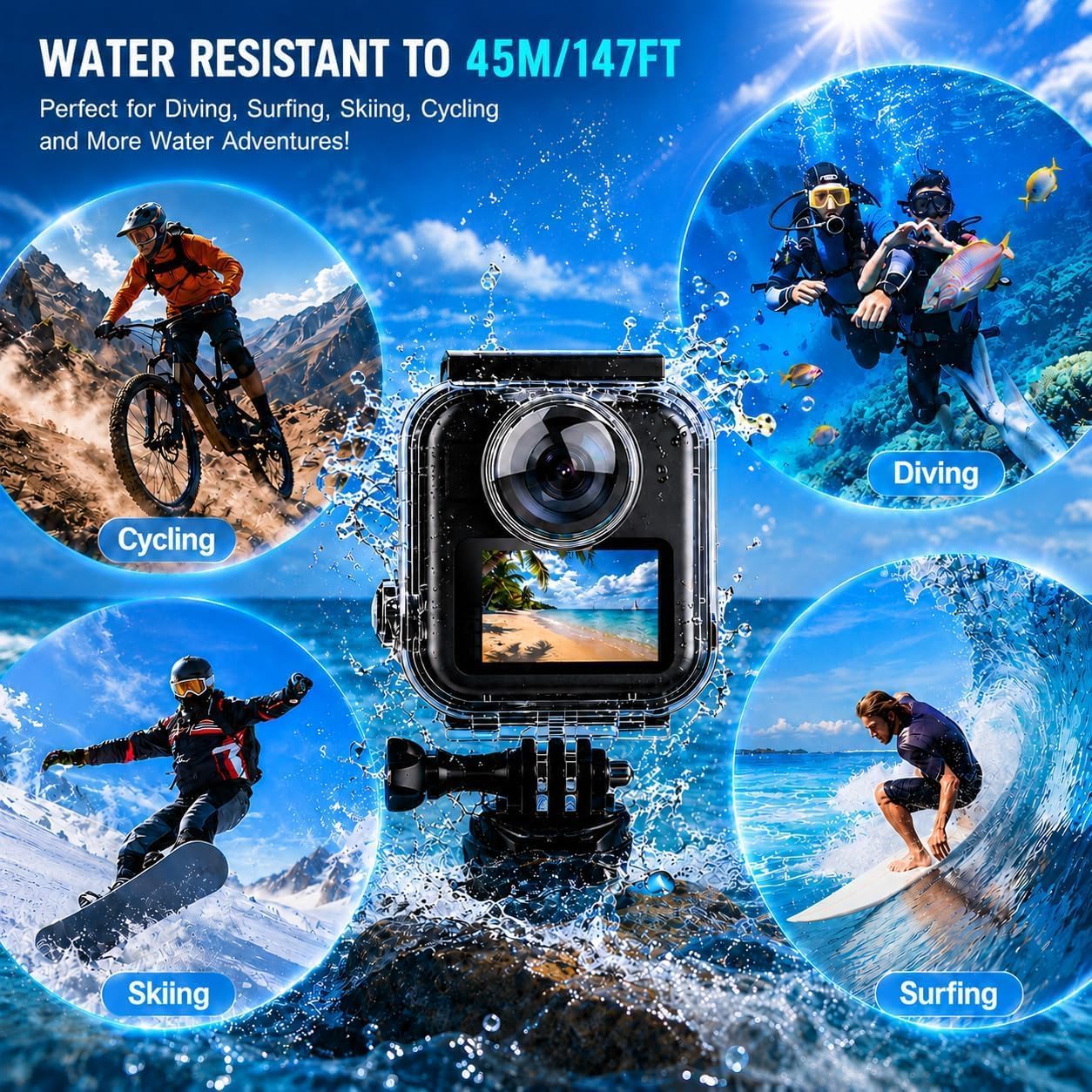 Waterproof Housing Case Only for Gopro Max 2 Camera, 45M/147FT Underwater Invisible Diving Protective Case for Gopro Max 2(NOT for MAX 2019&MAX360 2025) image 3
