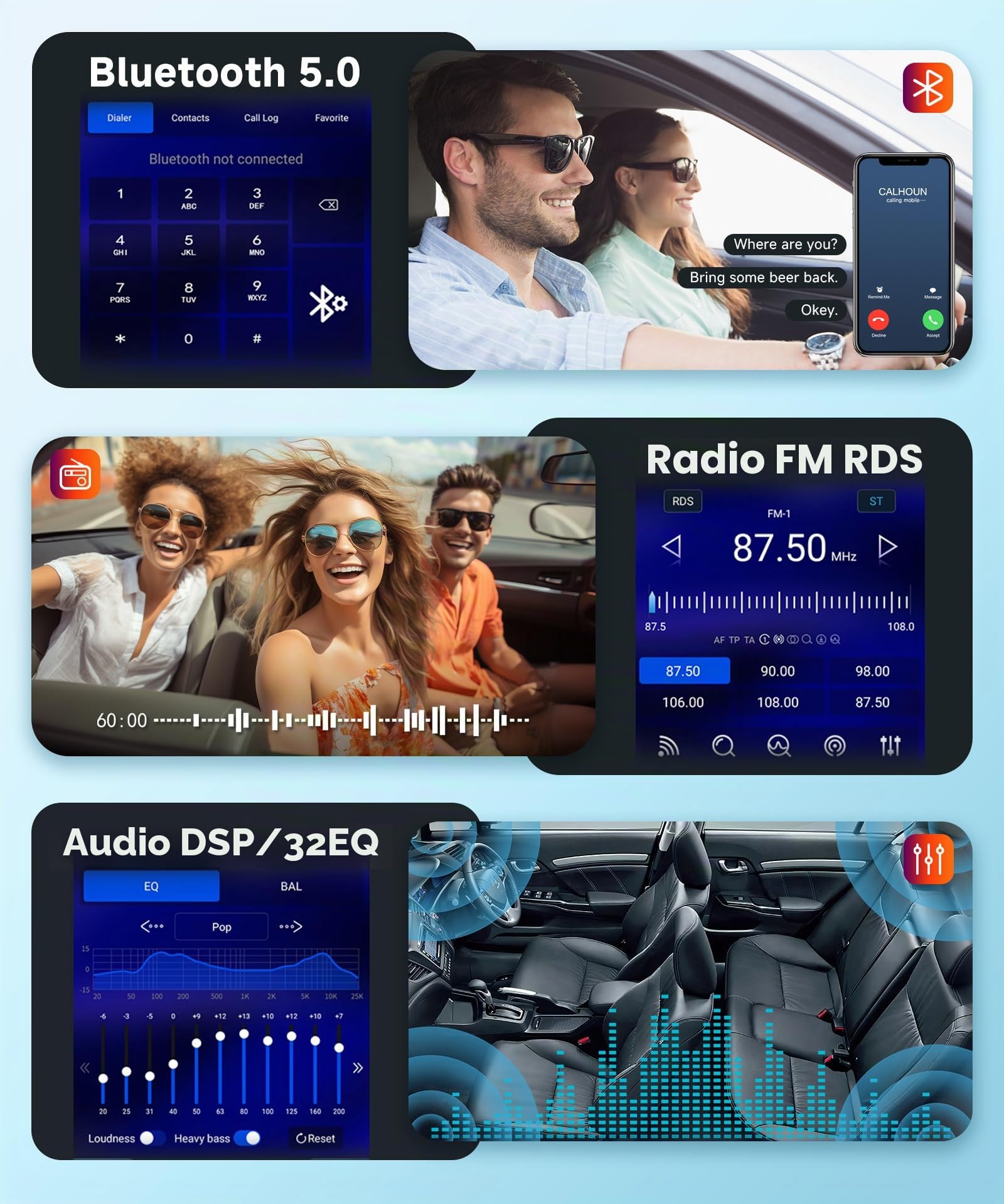 【4+64G】 Hodozzy Carplay Autoradio pour Chevrolet Cruze J300 2009-2014, 9.7 Pouce Touchsreen avec Android Auto/EQ/Mirror Link/WiFi/GPS/RDS/FM/Bluetooth 5.0/USB+Canbus